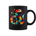 幾何学的 ミニマリズム イラスト ガーター 蛇 爬虫類 コーヒーマグ