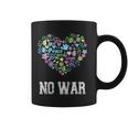 戦争なし、平和、反戦、戦争なし コーヒーマグ