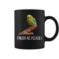 指の上のセキセイインコ 楽しいインコ セキセイインコ 鳥好きのギフト コーヒーマグ