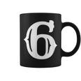 数字 6 インチ 白 大 太字 アメリカ 西部 スタイル フォント コーヒーマグ