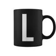 文字l アルファベットモノグラム イニシャル コーヒーマグ