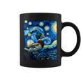 星空の下のアヒル アート グラフィック 誕生日 クリスマス コーヒーマグ