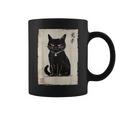 猫 鬼 ハロウィン 日本 ミニマリスト 墨絵 浮世絵風 コーヒーマグ