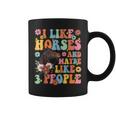 私は馬と3人が好きグルーヴィーな乗馬乗馬ライダー コーヒーマグ