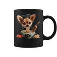 空手犬のチワワがラーメンを食べる、日本、面白いラーメン コーヒーマグ