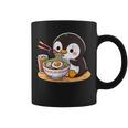 箸でラーメンを食べるかわいいペンギン コーヒーマグ