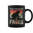 簡単に気を散らせるカエルのヴィンテージなカエル愛好家。 コーヒーマグ