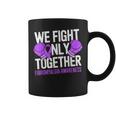 線維筋痛症啓発 パープルリボン We Fightonly Together コーヒーマグ