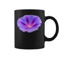 美しいパープルカラーの朝顔フラワーカットアウト コーヒーマグ