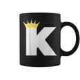 英文字 K 大文字 アルファベット モノグラム イニシャル キング クイーン クラウン コーヒーマグ