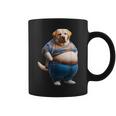 陽気なチャンキーラブラドールレトリバーtシャツ 太った犬愛好家向け コーヒーマグ