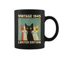 面白い 80歳 ギフト ヴィンテージ 1945 猫好き 80歳の誕生日 コーヒーマグ