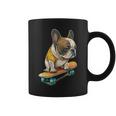 面白い フレンチブルドッグ スケートボード スケーター 犬 イングリッシュドッグ コーヒーマグ