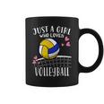 面白いバレーボール愛好家バレーボールを愛するただの女の子 コーヒーマグ