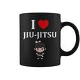 面白い柔術スポーツミニマリストかわいいシンプル柔術 I Love Jiu Jitsu コーヒーマグ