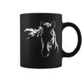 馬好きのためのエレガントな馬のシルエットのグラフィックアートデザイン。 コーヒーマグ