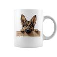 Affectionate Peek ジャーマンシェパードドッグ 長袖tシャツ コーヒーマグ