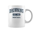 Browning Montana Mt ビンテージ スポーツ 確立 ネイビーデザイン 長袖tシャツ コーヒーマグ