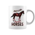 Cuidado Con Los Caballos Juts Una Chica Que Ama A Los Caballos Taza de café