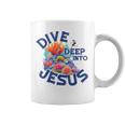 Dive Deep Into Jesus Vbs Christian Scuba Diving Underwater Coffee Mug