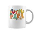 Groovy 父の日 I Love You Papa フラワー ヒッピー コーヒーマグ