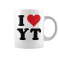 I Heart Yt Initials I Love YT First And Last Name Yコーヒーマグ