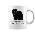 Holland Lop Rabbitブラックシルエット コーヒーマグ
