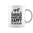 Horses Make Me Happy 楽しい馬愛好家 農家乗馬 コーヒーマグ