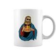 Jesus Holding A Pizza 長袖tシャツ コーヒーマグ