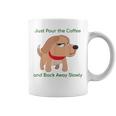 Just Pour The Coffee And Back Awaylowly ドッグプリント コーヒーマグ
