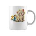 Kitten With Happy Little Birds コーヒーマグ