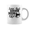 Livin' Thatoccer Mom Life ファニースポーツ 母の日 長袖tシャツ コーヒーマグ