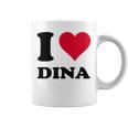 I Love Dina コーヒーマグ