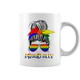 Messy Bun Proud Ally Pride Flag Love Lgbt レインボー サングラス コーヒーマグ