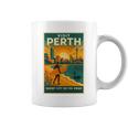 Perth Australia – ビンテージ旅行ポスタースタイル 長袖tシャツ コーヒーマグ