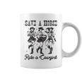 Save A Horse Ride A Cowgirl レトロ ウエスタン ロデオ カントリーガール コーヒーマグ