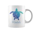 Save The Hawaiiea Turtles ハワイアンブルー トライバルタートルホヌ コーヒーマグ