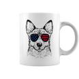 Shepsky Dog 7月4日 アメリカ国旗 コーヒーマグ