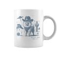 Vintage Western Pomeranian Cowboy Dog Wild West Ufo Coffee Mug