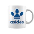 【バックプリント・背中側】Asides アシデス 足です。肉球です。【変なtシャツ屋】スポーツ ブランド パロディ 面白 コーヒーマグ