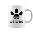 【バックプリント・背中側】Asides アシデス 足です。肉球です。【変なtシャツ屋】スポーツ ブランド パロディ 面白 長袖tシャツ コーヒーマグ