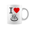 【バックプリント・背中側】アイラブ・温泉 マーク お風呂 銭湯 記号 お土産 旅行 ハート スタッフ 面白い コーヒーマグ