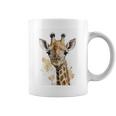 かわいい水彩画 キリン 赤ちゃん 美的 動物 アート 絵画 長袖tシャツ コーヒーマグ