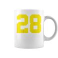 イエローナンバー28 背面 スポーツチーム ジャージ番号 コーヒーマグ