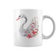 エレガントな白鳥の花 コーヒーマグ