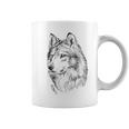 オオカミ イラスト デザイン 動物 シンボル ギフト コーヒーマグ