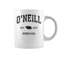 オニール ネブラスカ Ne ビンテージ アスレチック ブラック スポーツデザイン コーヒーマグ