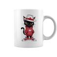 カナダデー 面白い クール 黒猫 カナダ国旗 キッズ 女の子 男の子 コーヒーマグ