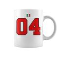 カレッジ 04 ナンバー スタイル ヴィンテージ イタリア国旗 コーヒーマグ