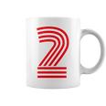 クールなレトロなレタリングジャージ、背番号2 Two Dos コーヒーマグ